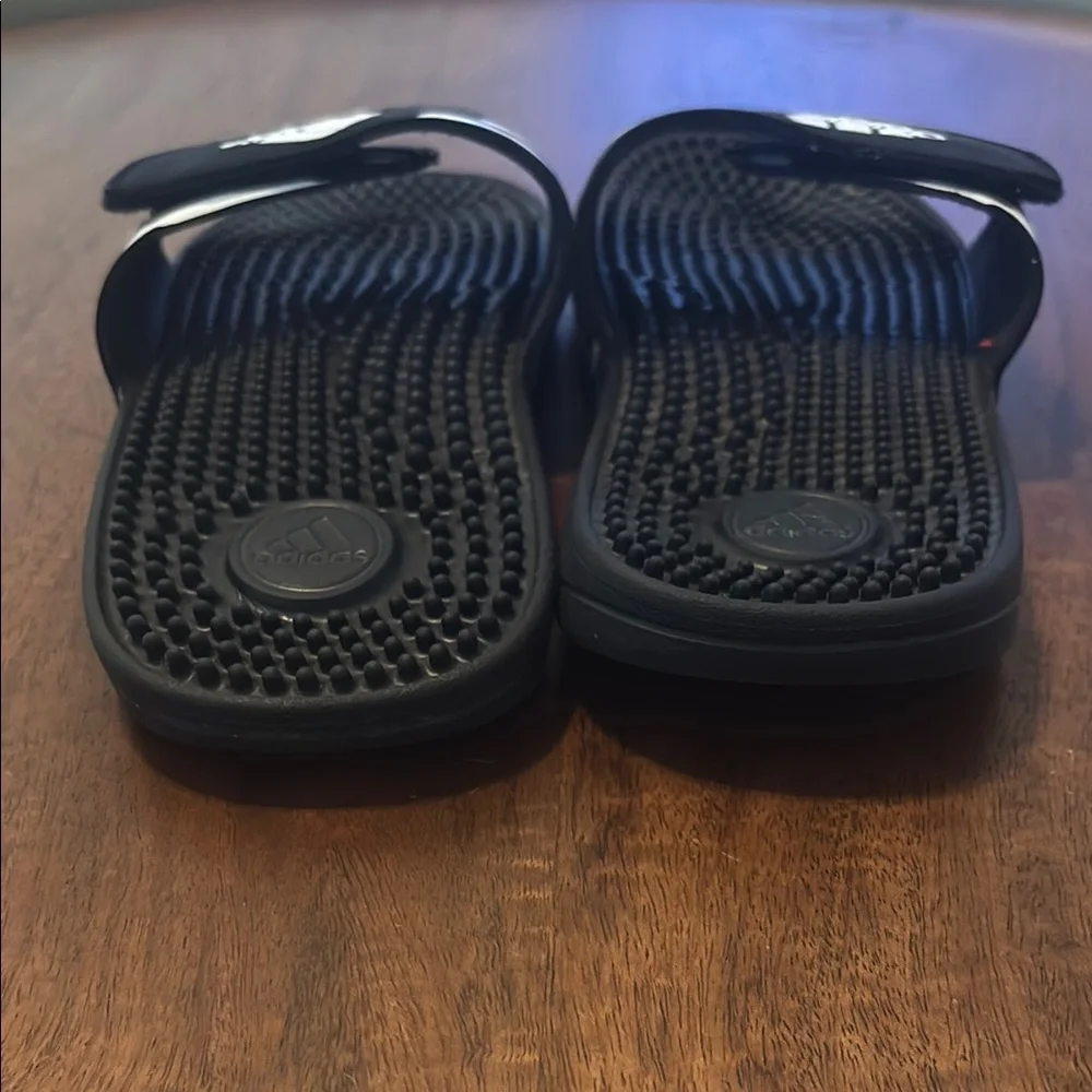 adidas Black & White Kids Slide Sandals